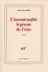 Book cover of L'insoutenable légèreté de l'être