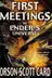 Book cover of First Meetings in Ender's Universe