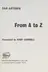 Book cover of From A to Z