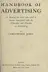 Book cover of Handbook of advertising