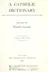 Book cover of A Catholic dictionary