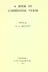 Book cover of A book of Cambridge verse
