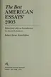 Book cover of The best American essays 2003