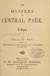 Book cover of The Mystery of Central Park