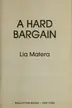 Book cover of A hard bargain