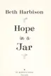 Book cover of Hope in a jar