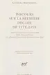 Book cover of Discours sur la première décade de Tite-Live